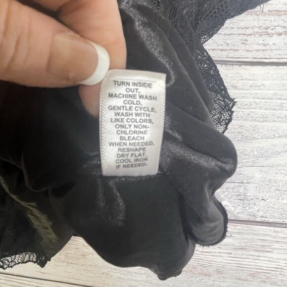 Cato Lace Cami Size 26/28W Babydoll Tank Top Black Bella Coquette Crochet Witchy - Picture 8 of 14